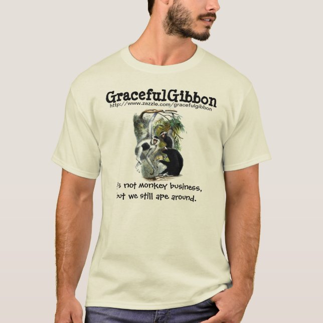 Behagfull Gibbonillustration Tee (Framsida)