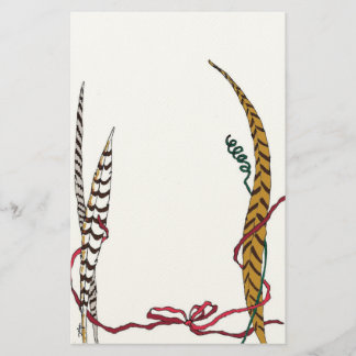 Behagfulla fjädrar skuggar in av höst II Brevpapper