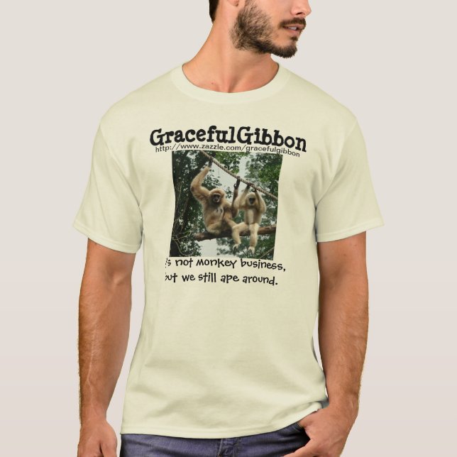 Behagfullt Gibbonfoto T Shirt (Framsida)