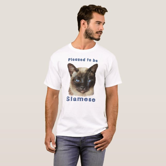 "Behagit för att vara Siamese" gullig färgrik T Shirt (Hel framsida)