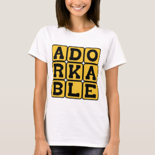 Behagligt klumpig, älskvärd nörd t-shirt