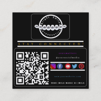 Behåll Affärskortet Ansluten media i Social Fyrkantigt Visitkort