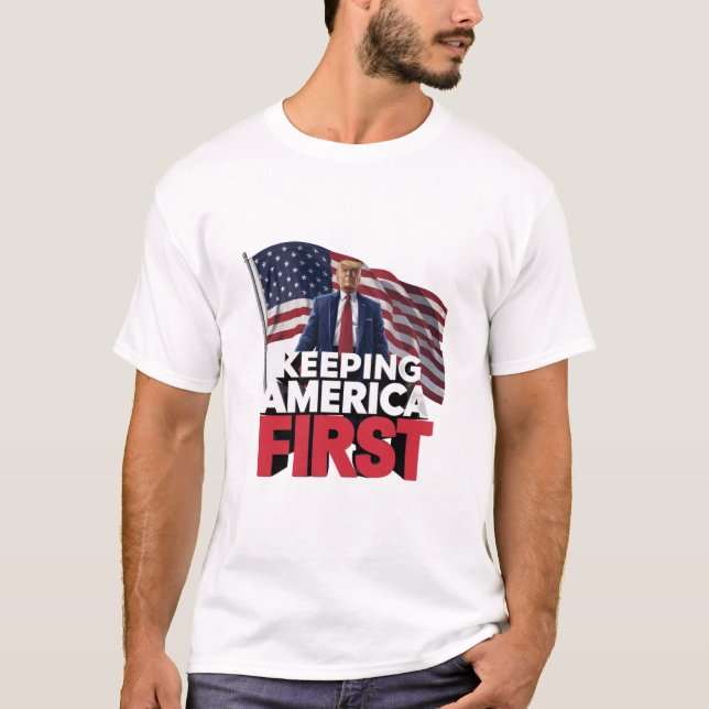 Behåll Amerika först T Shirt (Framsida)