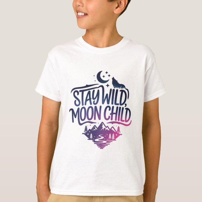 Behåll barn i vild måne t shirt (Framsida)