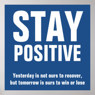 Behåll blå positiva motivation poster