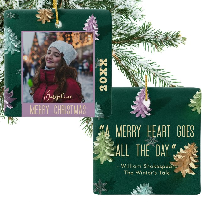 Behåll Chicen Modern minimalistisk Elegant, citat Julgransprydnad Keramik (Skapare uppladdad)