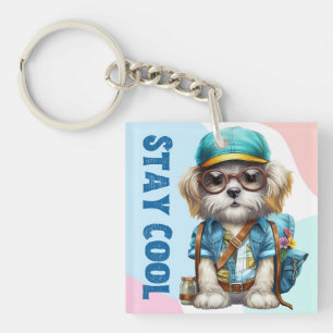 Behåll Coola Hund med glasögon Cap Back to school