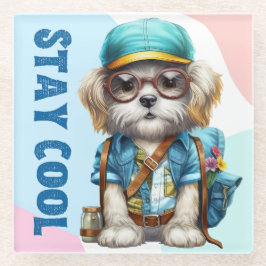 Behåll Coola Hund med glasögon Cap Back to school