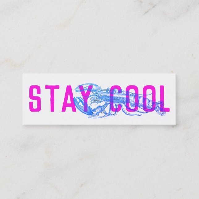 Behåll Coola-leveranskort, lila blå Mini Visitkort (Framsida)