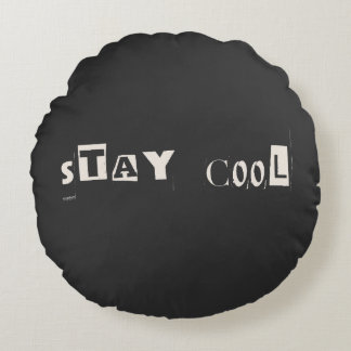 Behåll Coola Motiveringstid - typografi Rund Kudde