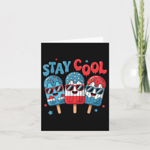 Behåll Coolan Popsicle 4:e juli amerikanska Flagga Kort