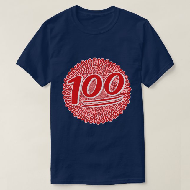 Behåll den 100 för livet t shirt (Design framsida)