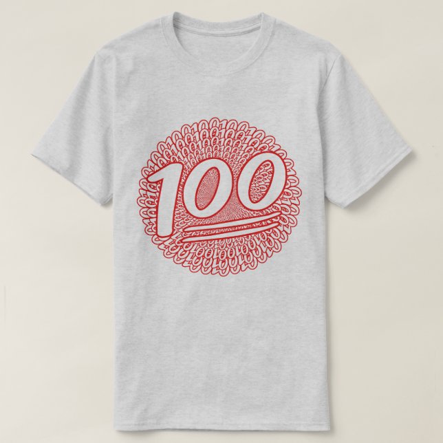 Behåll den 100 hela dagen t shirt (Design framsida)