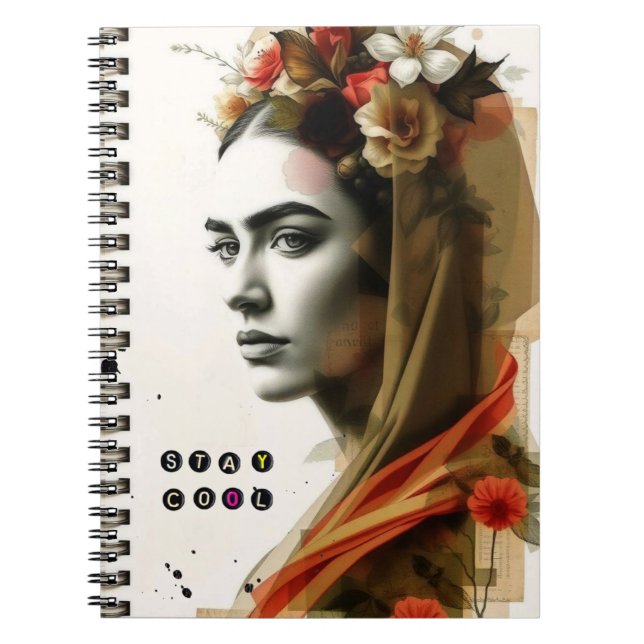Behåll den bärbara Coolan Boho Frida Retro Anteckningsbok (Framsidan)
