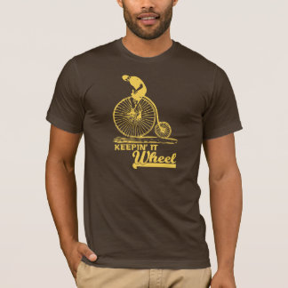 Behåll den "Wheel" Funny T-shirt (gult)