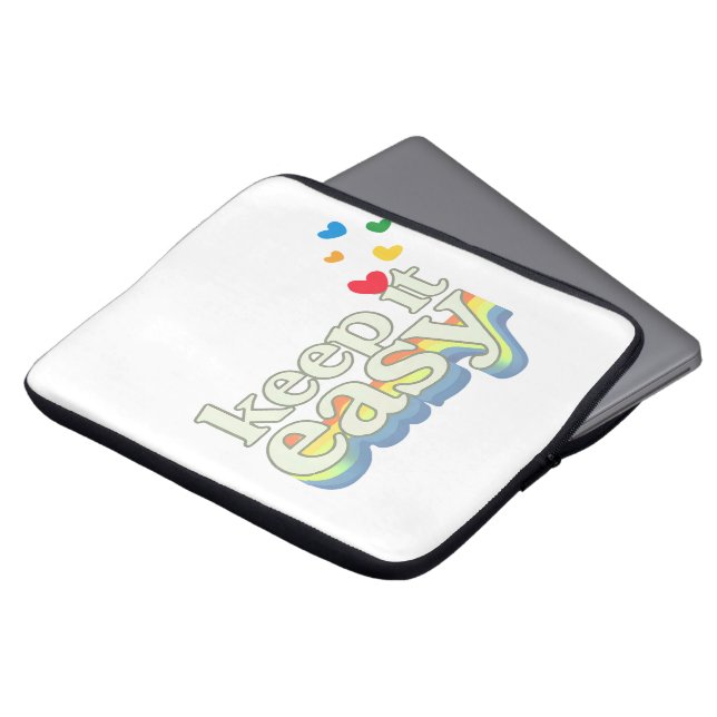 Behåll det enkelt Retro Pride typografi design Laptop Fodral (Framsida topp)