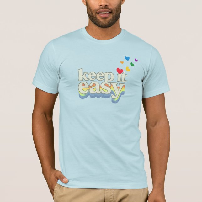 Behåll det enkelt Retro Pride typografi design T Shirt (Framsida)