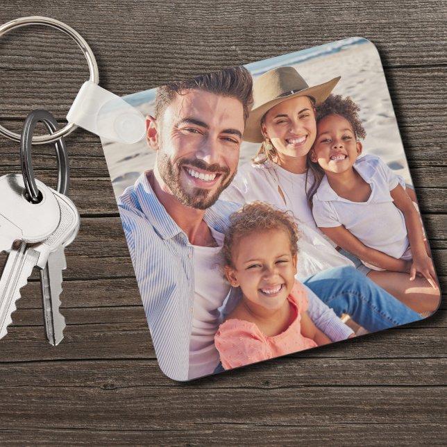Behåll ditt familjefoto nyckelring (Keepsake Your Family Photo keychain)