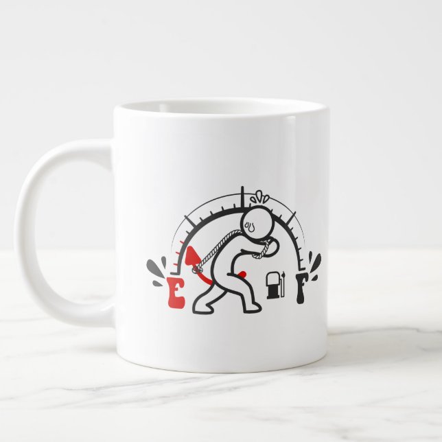 Behåll eller designa din egen -mugg jättekaffemugg jumbo mugg (Vänster)