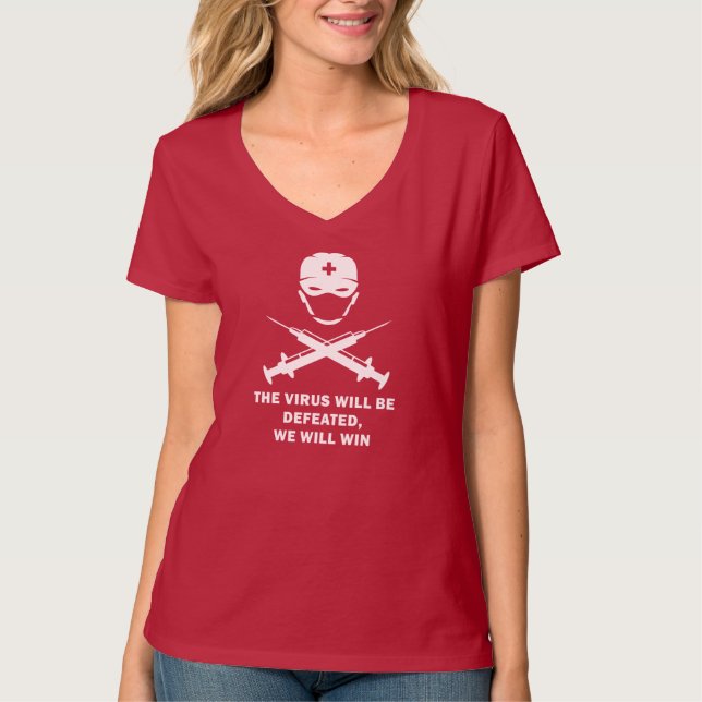 Behåll eller designa din egen V-ringad t-shirt (Framsida)