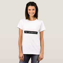 Behåll etikett för fastställd skrivmaskin t-shirt