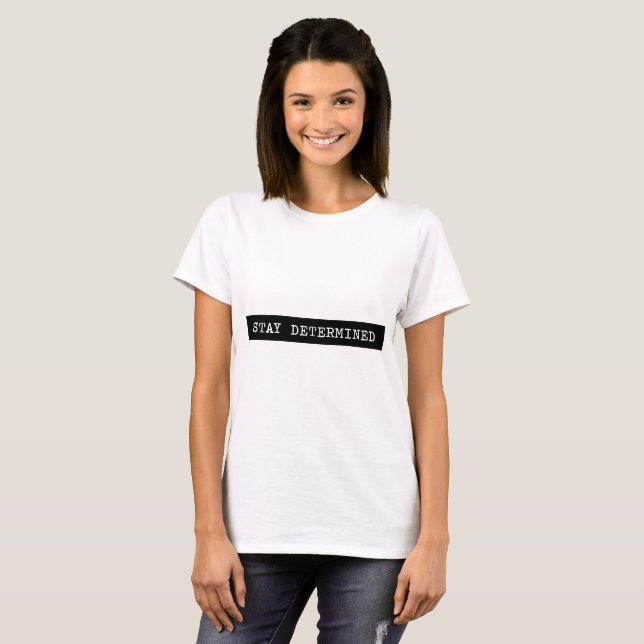 Behåll etikett för fastställd skrivmaskin t-shirt (Hel framsida)