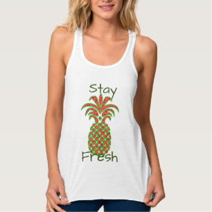 Behåll färskt Coola Tanktopet Ananassadesign för k Linne Med Racerback