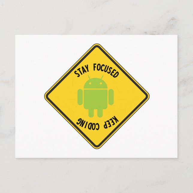 Behåll fokuserad Behålla-kodning (översta Grund-te Vykort (Framsida)