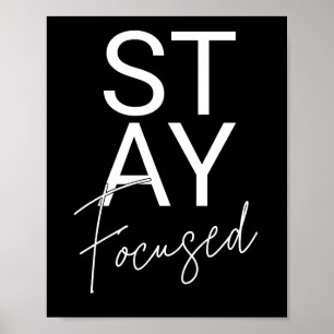 Behåll fokuserade pos för svartvitt och motiv poster