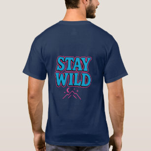 Behåll Funkyn Retro-typografi för Vild T Shirt