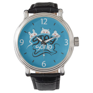 Behåll Galenhet typografi med sane-funktion Armbandsur