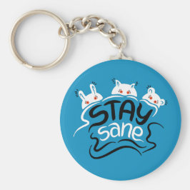 Behåll Galenhet typografi med sane-funktion Nyckelring