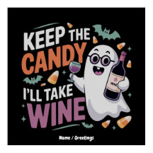Behåll godiset, jag tar vinet Rolig Halloween