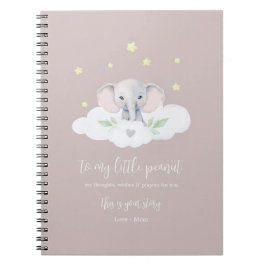 Behåll Gravid Journal Rosa Modern Elephant Anteckningsbok