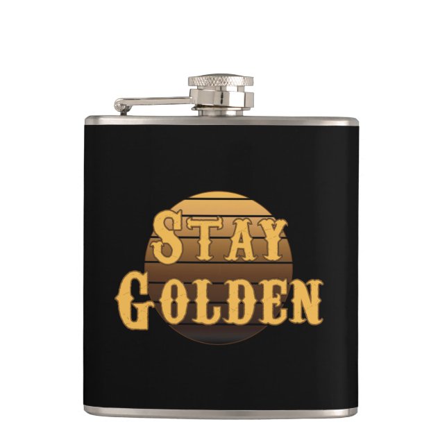 Behåll guldfärgad vintage fickplunta (Framsidan)