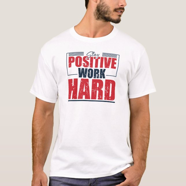 Behåll hårt arbete - Motiveringstipografi T Shirt (Framsida)