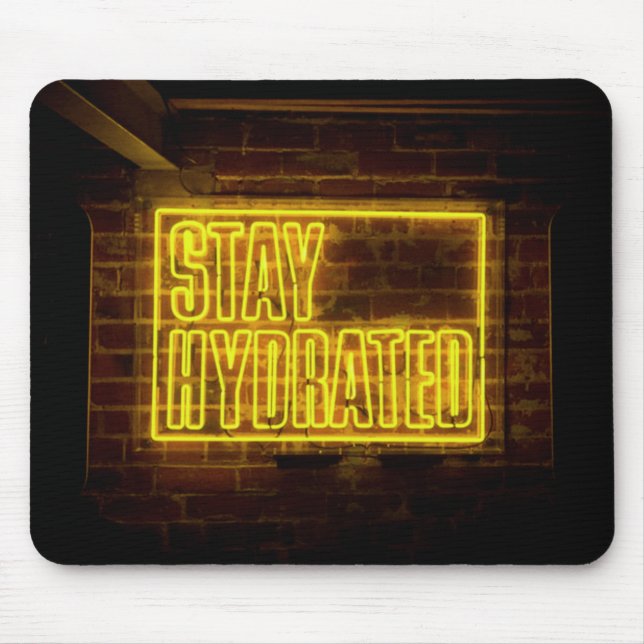 Behåll Hydrated Neon Gult Sign Musmatta (Framsidan)