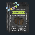 Behåll inbjudan till Personligen Retro Chalkboard<br><div class="desc">Trendiget Beer Temed party Chalkboard-inbjudan från redot Party Peeps för att vara personlig till dina händelsespecifikationer. Allt designat inslag är helt och hållet anpassade. Om du behöver hjälp med anpassningarna eller vill ha någon annan personlig beröring som ingår i designen,  kontakta oss gärna (se "Fråga den här designern" nedan)</div>