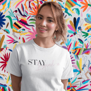 Behåll inspirerat inspirerande, positivt meddeland t shirt