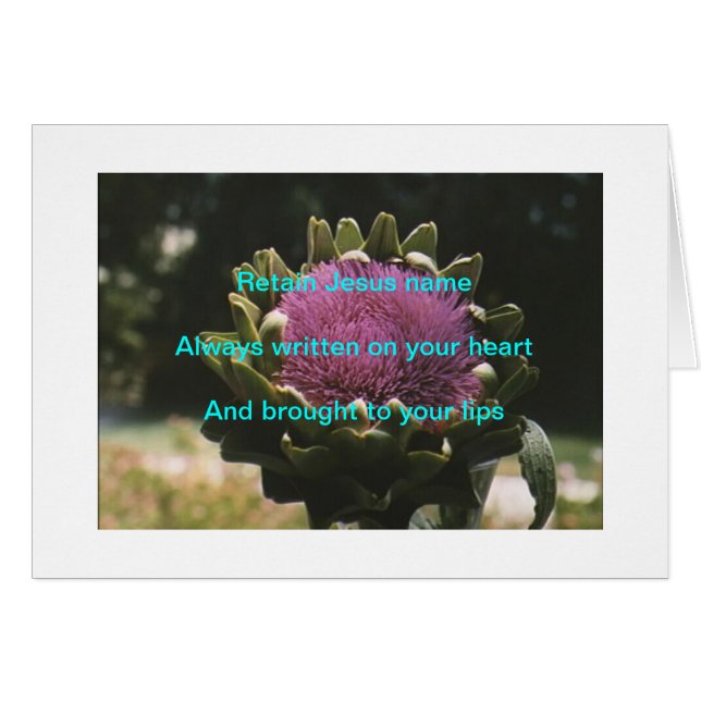 Behåll Jesus Namn Hälsningskort (Framsidan Horizontal)