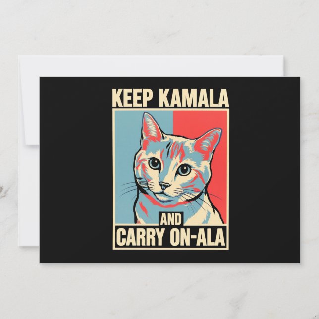 Behåll Kamala och Fortsätt-A-La LA Kamala Harris Inbjudningar (Framsida)