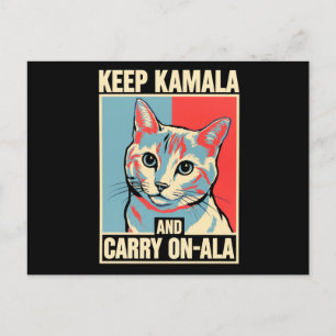 Behåll Kamala och Fortsätt-A-La LA Kamala Harris Vykort