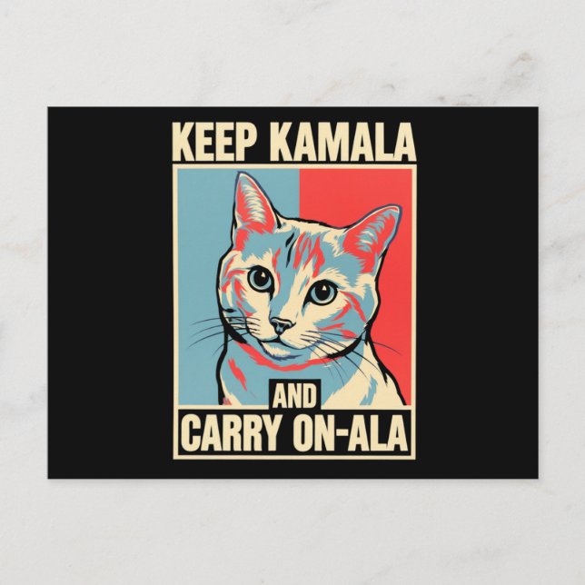 Behåll Kamala och Fortsätt-A-La LA Kamala Harris Vykort (Framsida)