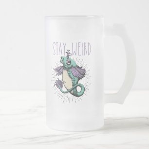 Behåll Konstig Frosted Glass Beer Mugg