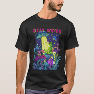 Behåll Konstig Psychedelic UFO T Shirt