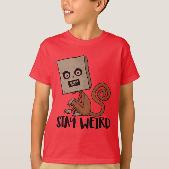 Behåll Konstig Sack-apa T Shirt (Framsida)