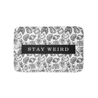 Behåll Konstigen Black & White Human Anatomy Biolo Badrumsmatta