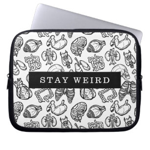 Behåll Konstigen Black & White Human Anatomy Biolo Laptop Fodral