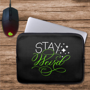 Behåll Konstigen Cosmic Quirky Motivational Phrase Laptop Fodral