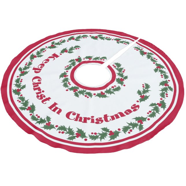 Behåll Kristus i jul Julgransmatta Borstad Polyester (Vinklad)
